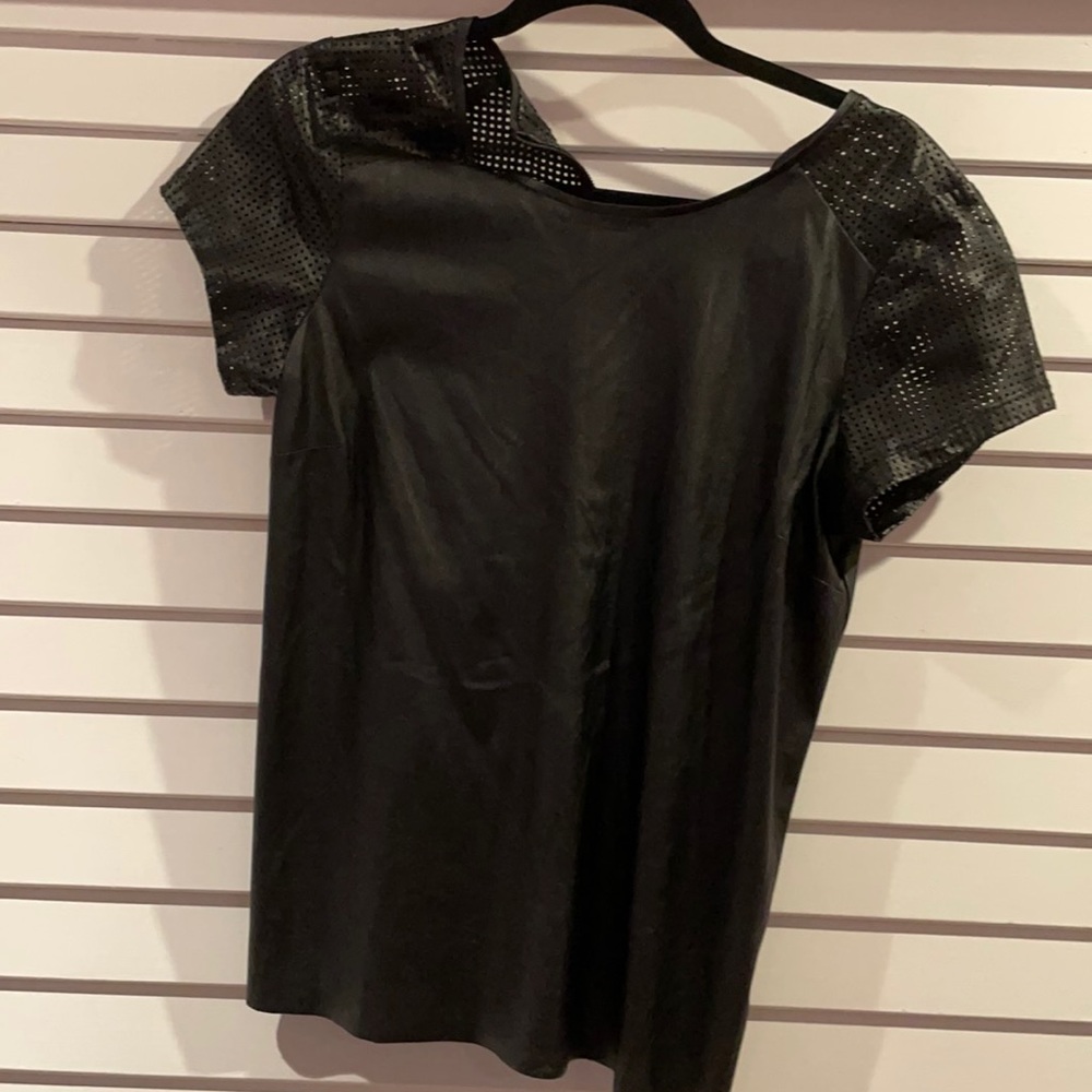 Black leather top
